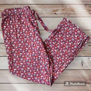 VINEYARD VINES CHRISTMAS TREE WHALE FLANNEL LOUNGE PAJAMA PANTS RED MENS MEDIUM